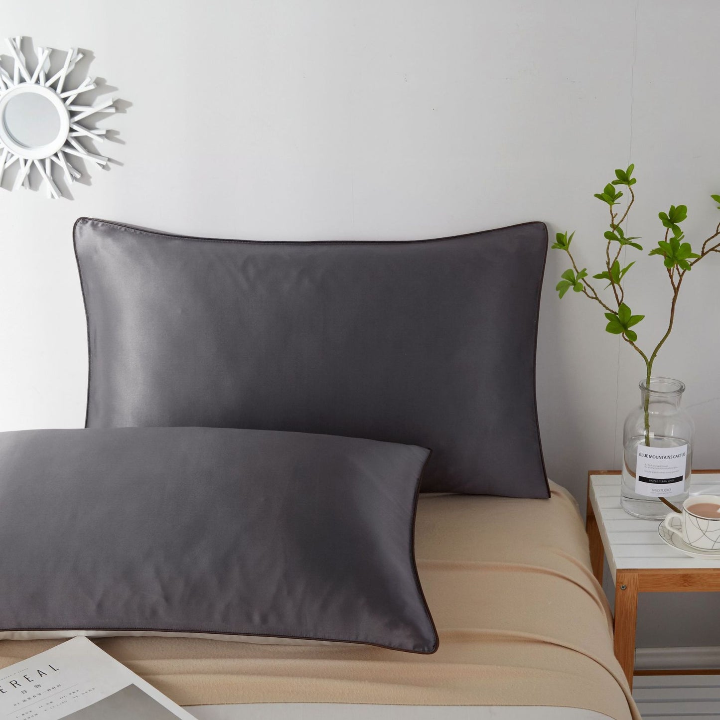 Satin pillow cover